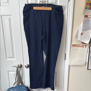 Woman Within Dark Blue Boot Cut Jeans